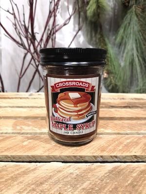 Crossroads Buttered Maple Syrup Jar Candle